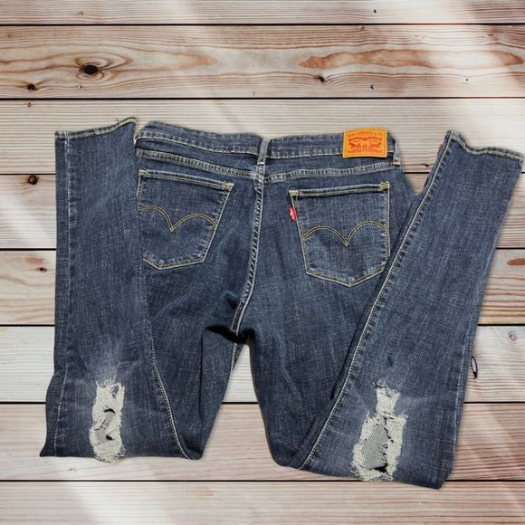 Levi's 711 Skinny Jeans Blue Waist 32 - Picture 3 of 10